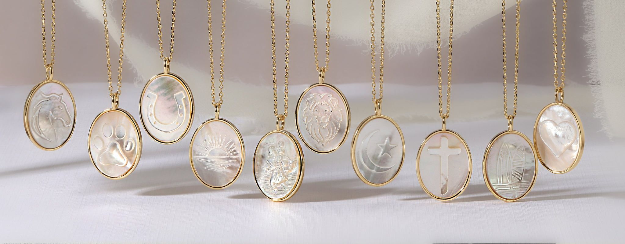 ETCHED SHELL NECKLACES