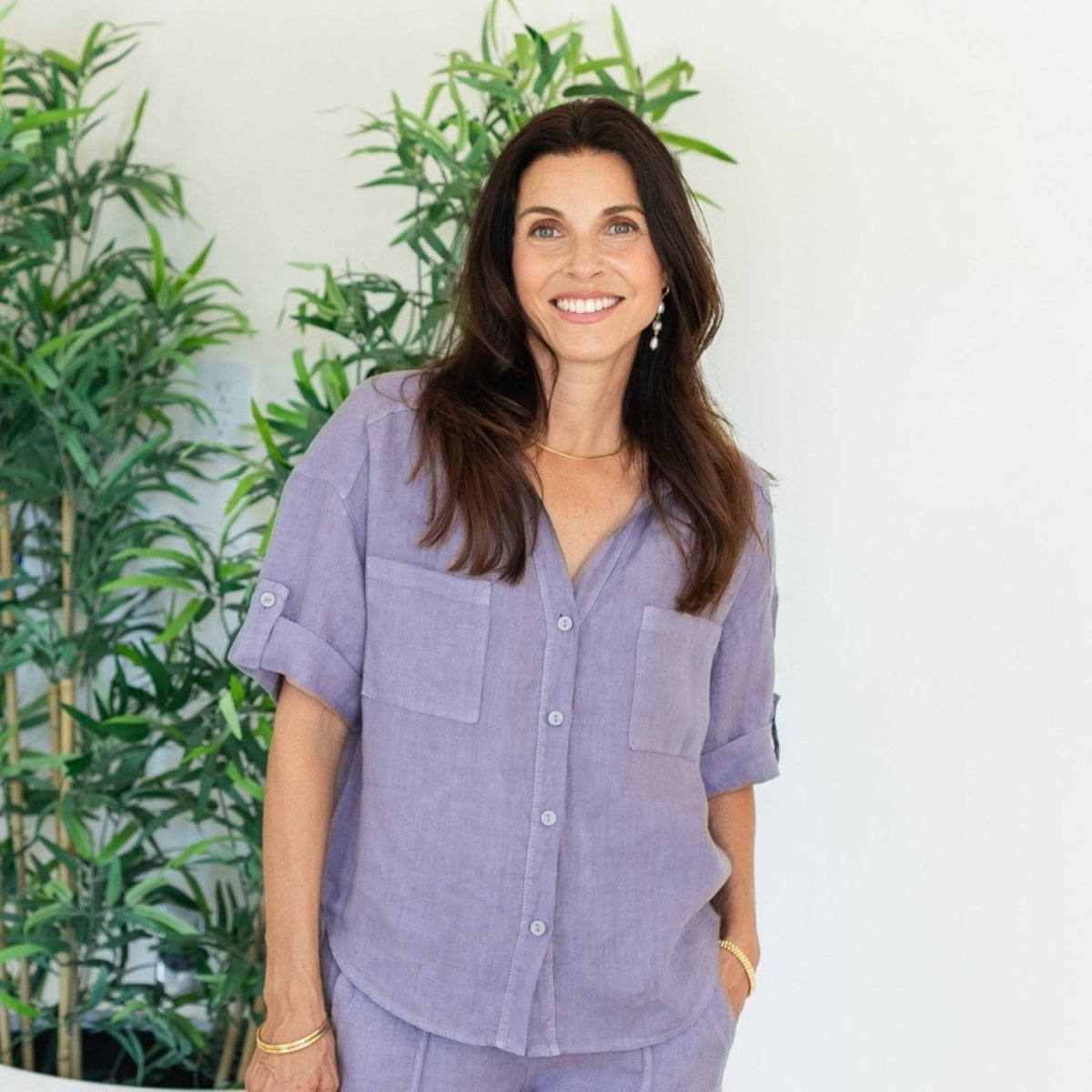 Linen Camp Shirt L/XL - Splendid Iris