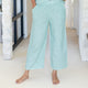 Linen Wide Cropped Pants - Splendid Iris