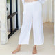 Linen Wide Cropped Pants - Splendid Iris