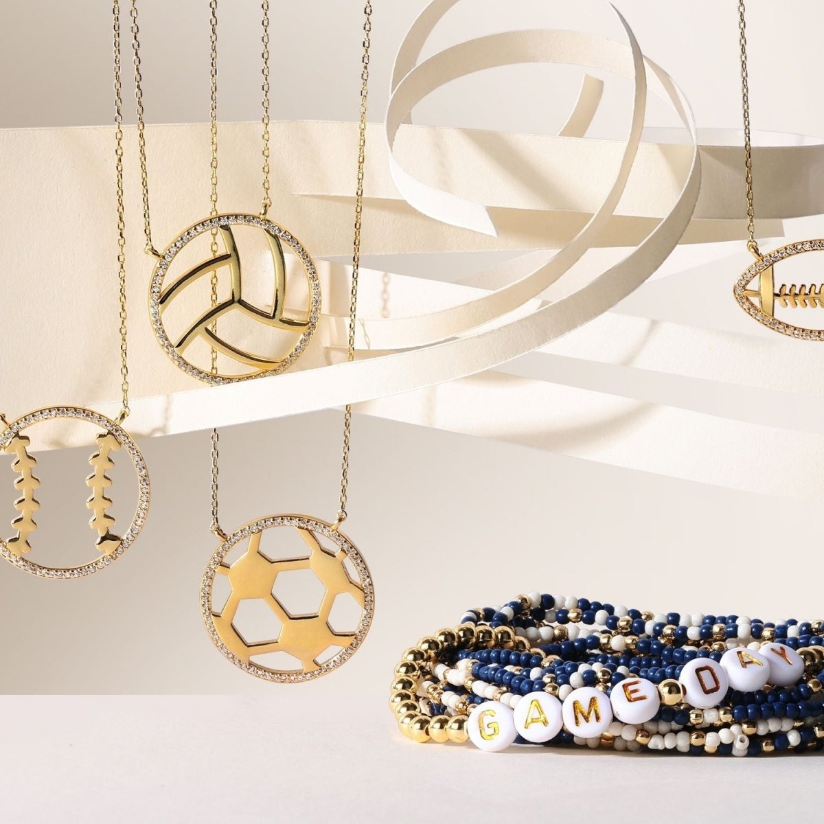 Glitzy Soccer Necklace - Splendid Iris