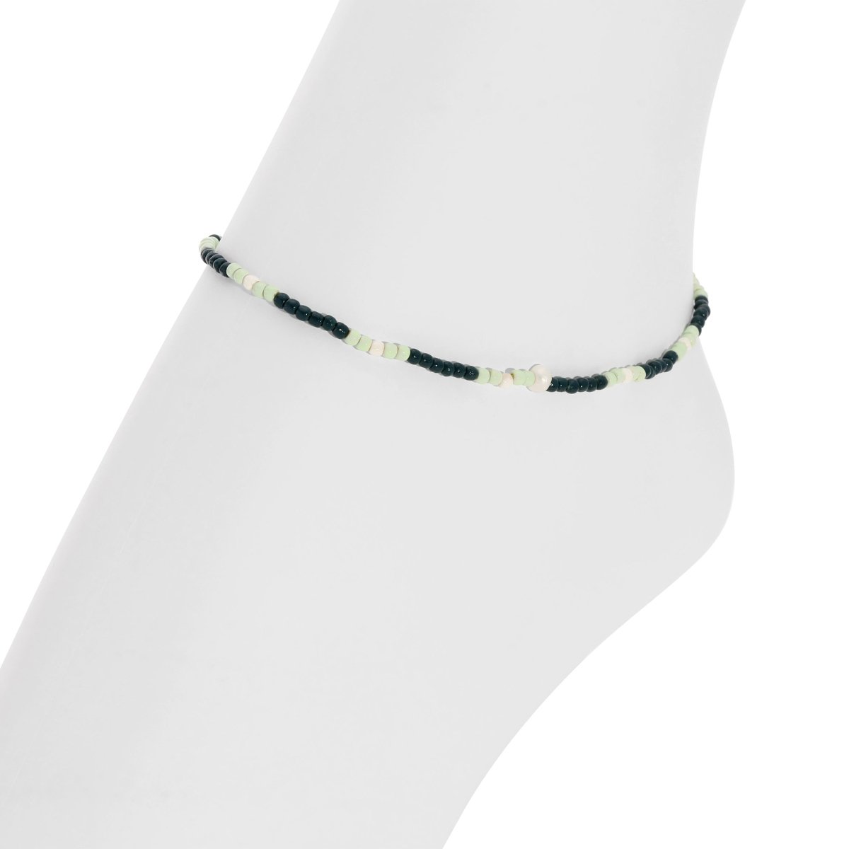Stargazing Stretch Seed Bead Anklet - Splendid Iris