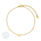 Sweetly Delicate Heart Anklet, Water Resistant - Splendid Iris