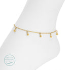 Delicate Charmed Anklet, Water Resistant - Splendid Iris