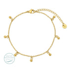 Delicate Charmed Anklet, Water Resistant - Splendid Iris