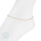 Sweetly Colored Delicate Chain Anklet, Water Resistant - Splendid Iris