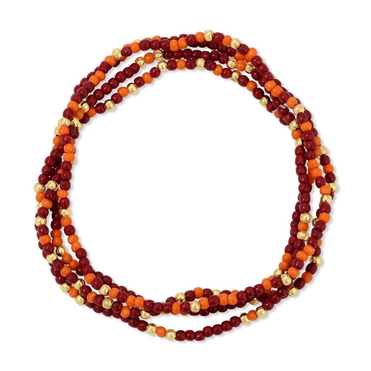 Set/4 Stretch Beaded Game Day Bracelets - Splendid Iris