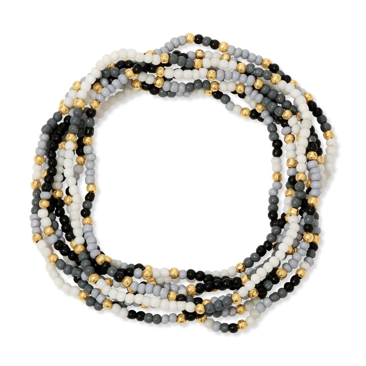 Set/8 Assorted 2mm Seed Bead Bracelets - Splendid Iris