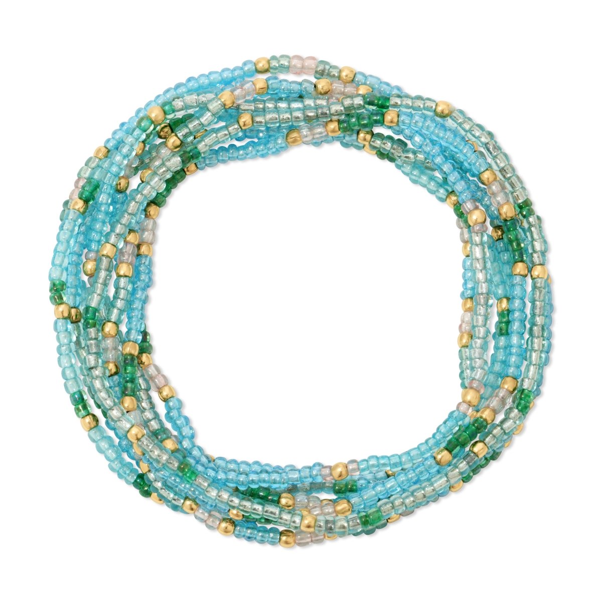 Set/8 Assorted 2mm Seed Bead Bracelets - Splendid Iris