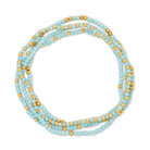 Set/4 Solid Color 2mm Seed Bead Bracelets - Splendid Iris