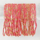 Set/4 Solid Color 2mm Seed Bead Bracelets - Splendid Iris