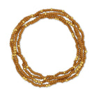 Set/4 Solid Color 2mm Seed Bead Bracelets - Splendid Iris