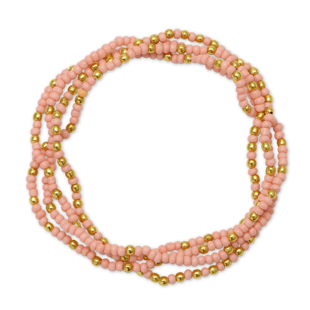 Set/4 Solid Color 2mm Seed Bead Bracelets - Splendid Iris