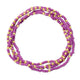 Set/4 Solid Color 2mm Seed Bead Bracelets - Splendid Iris