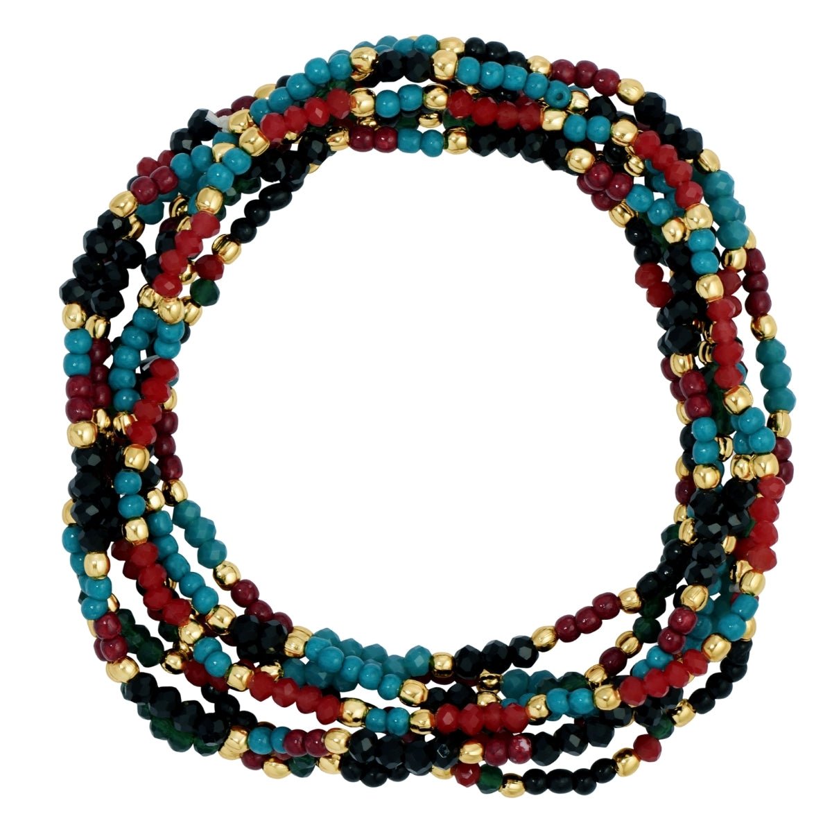 Set of 8 Delicate Sparkly Bracelets - Splendid Iris