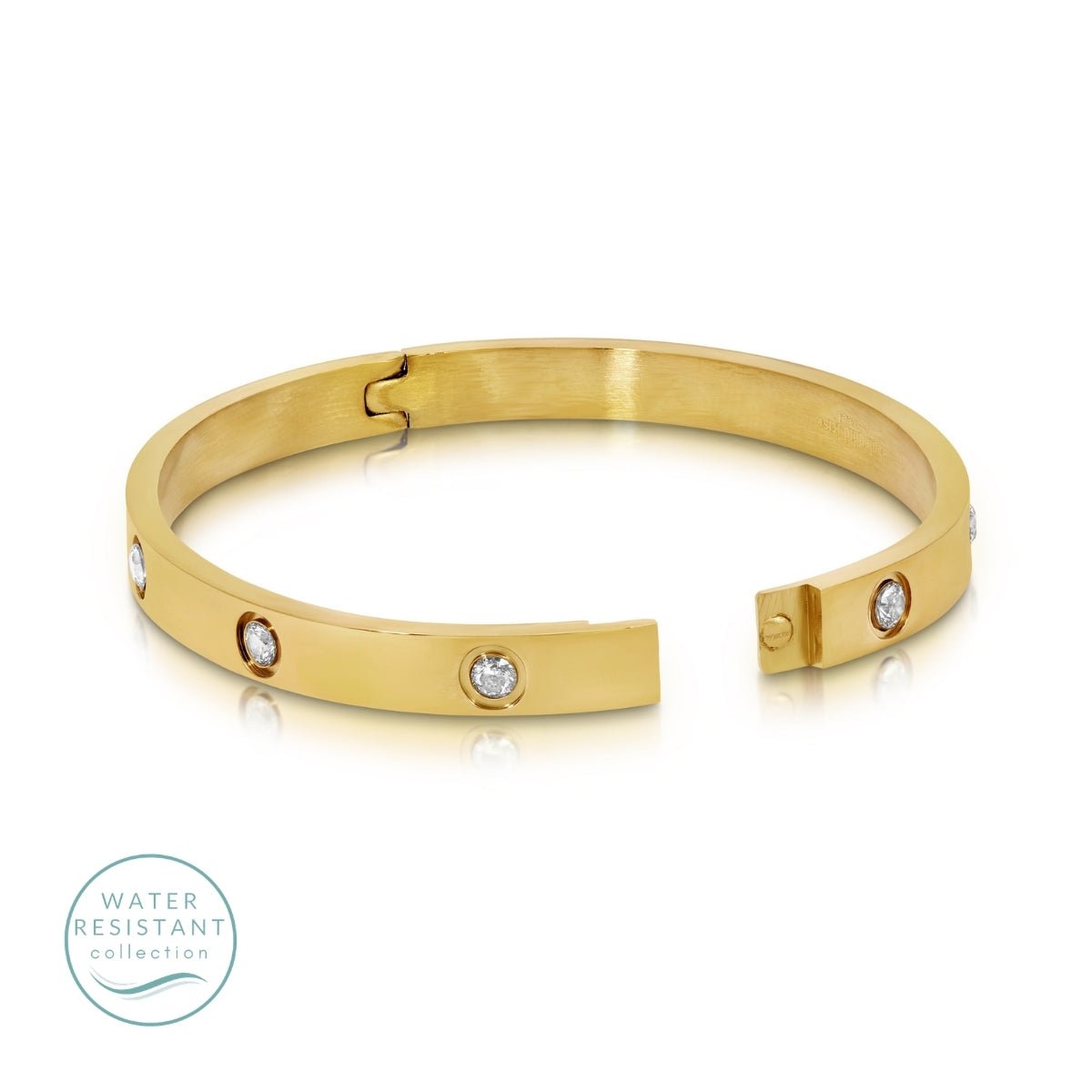 Sparkle Hinged Bracelet Water Resistant - Splendid Iris