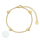 Multi - Heart Bracelet, Water Resistant - Splendid Iris