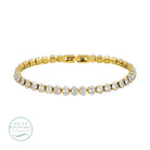 Oval Cubic Zirconia Tennis Bracelet, Water-Resistant - Splendid Iris