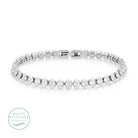 Oval Cubic Zirconia Tennis Bracelet, Water-Resistant - Splendid Iris