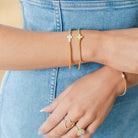 Cross Stretch Bracelet - Splendid Iris