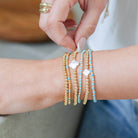 Set of 2 Quatrefoil Stretch Bracelets - Splendid Iris