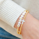 Cross Stretch Bracelet - Splendid Iris