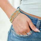 Set/3 Turquoise Beaded Bracelets - Splendid Iris