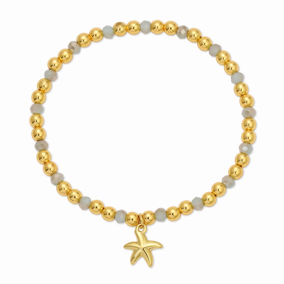 Starfish Charm Beaded Stretch Bracelet - Splendid Iris