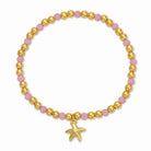 Starfish Charm Beaded Stretch Bracelet - Splendid Iris