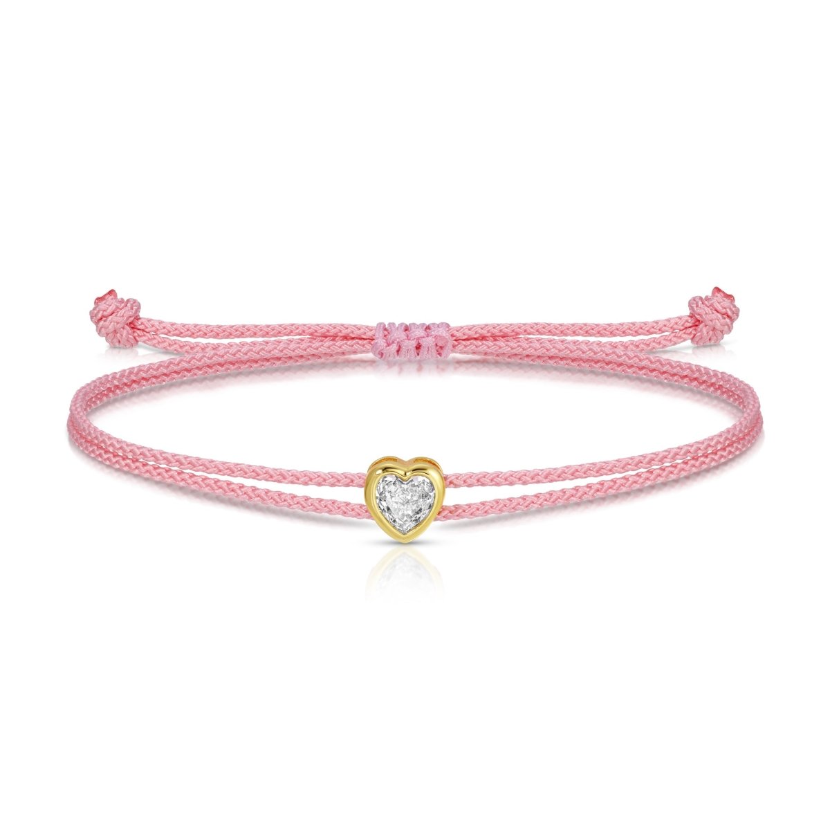 Sparkling Heart Adjustable Slider Bracelet - Splendid Iris