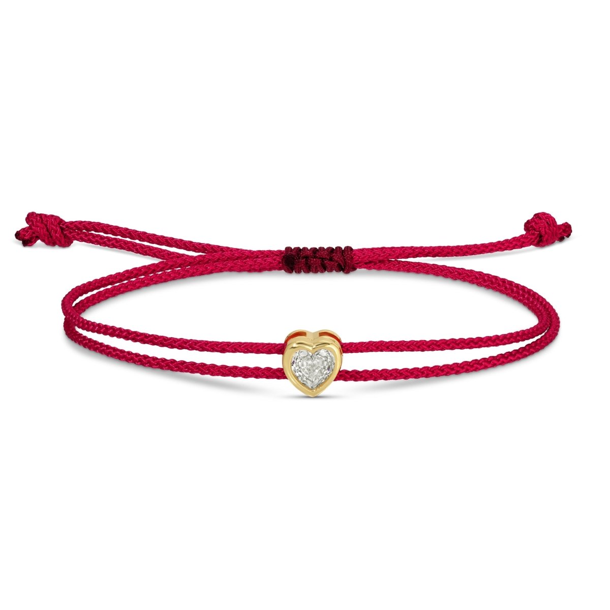 Sparkling Heart Adjustable Slider Bracelet - Splendid Iris
