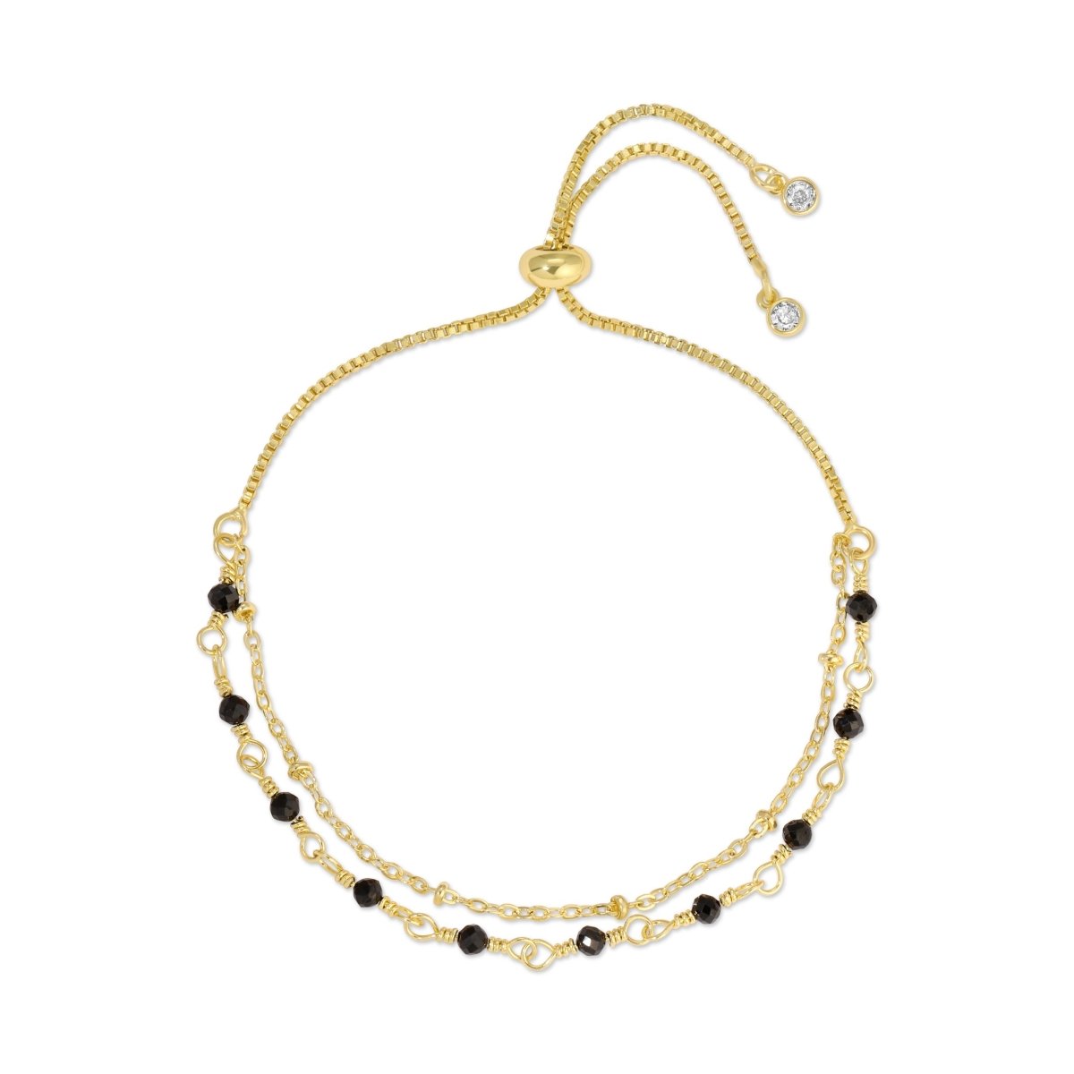 Layered Delicate Stone Pulley Bracelet - Splendid Iris