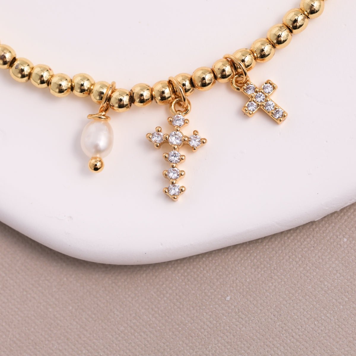 Divine Grace Charm Stretch Bracelet - Splendid Iris