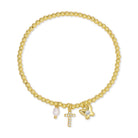 Renewal & Faith Gold Stretch Bracelet - Splendid Iris