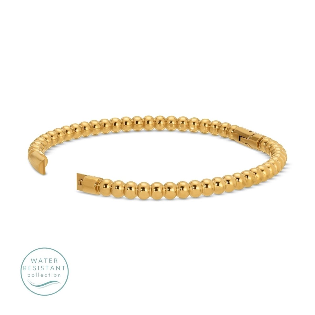 Beaded Water Resistant Hinged Bangle - Splendid Iris