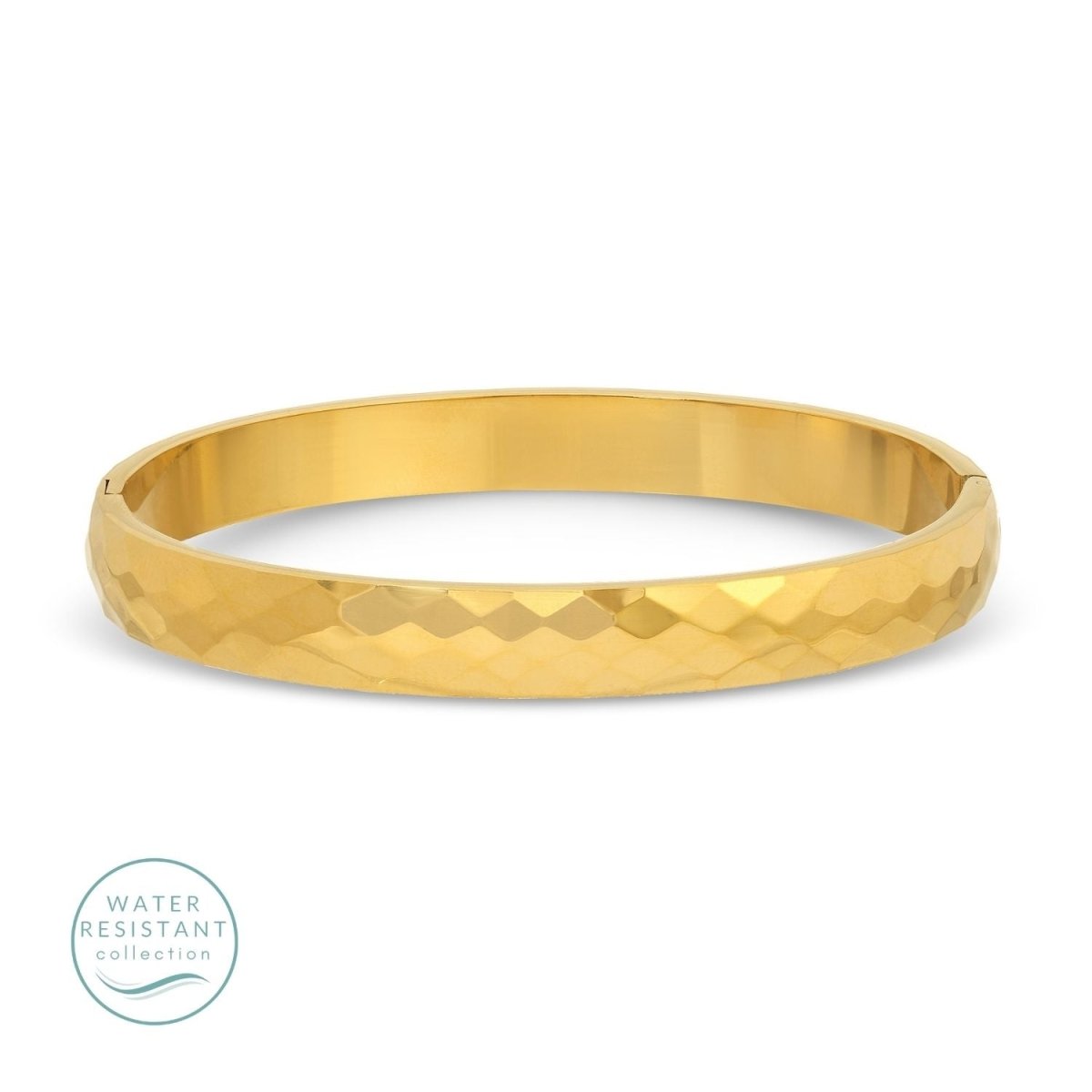 Textured Hinged Water Resistant Bangle - Splendid Iris