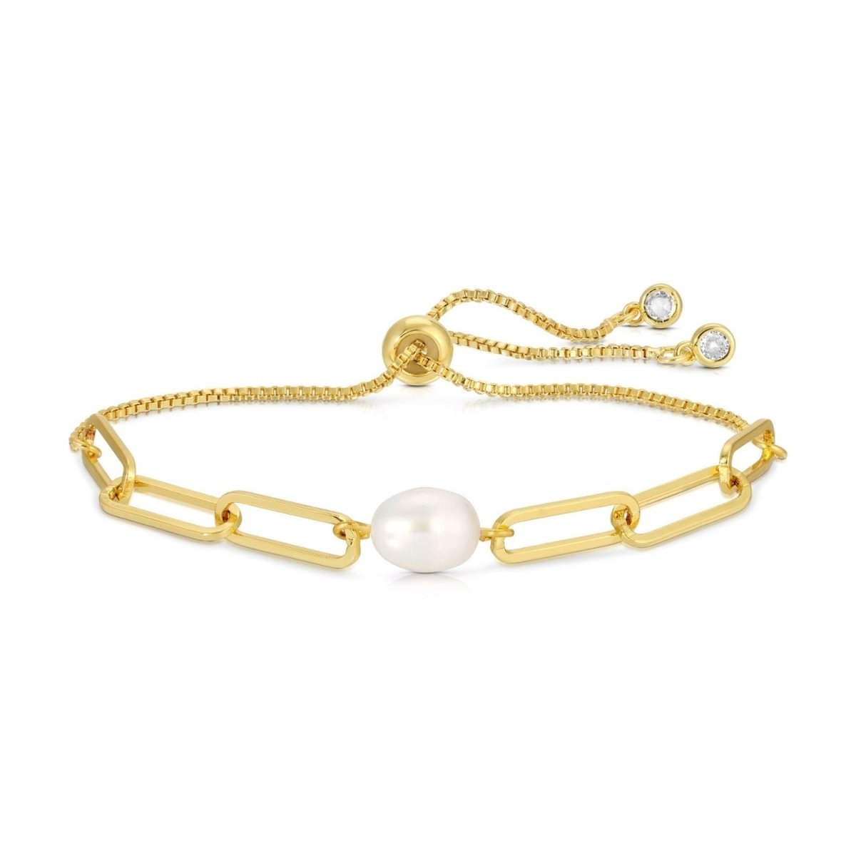 Pearl Link Pulley Bracelet - Splendid Iris