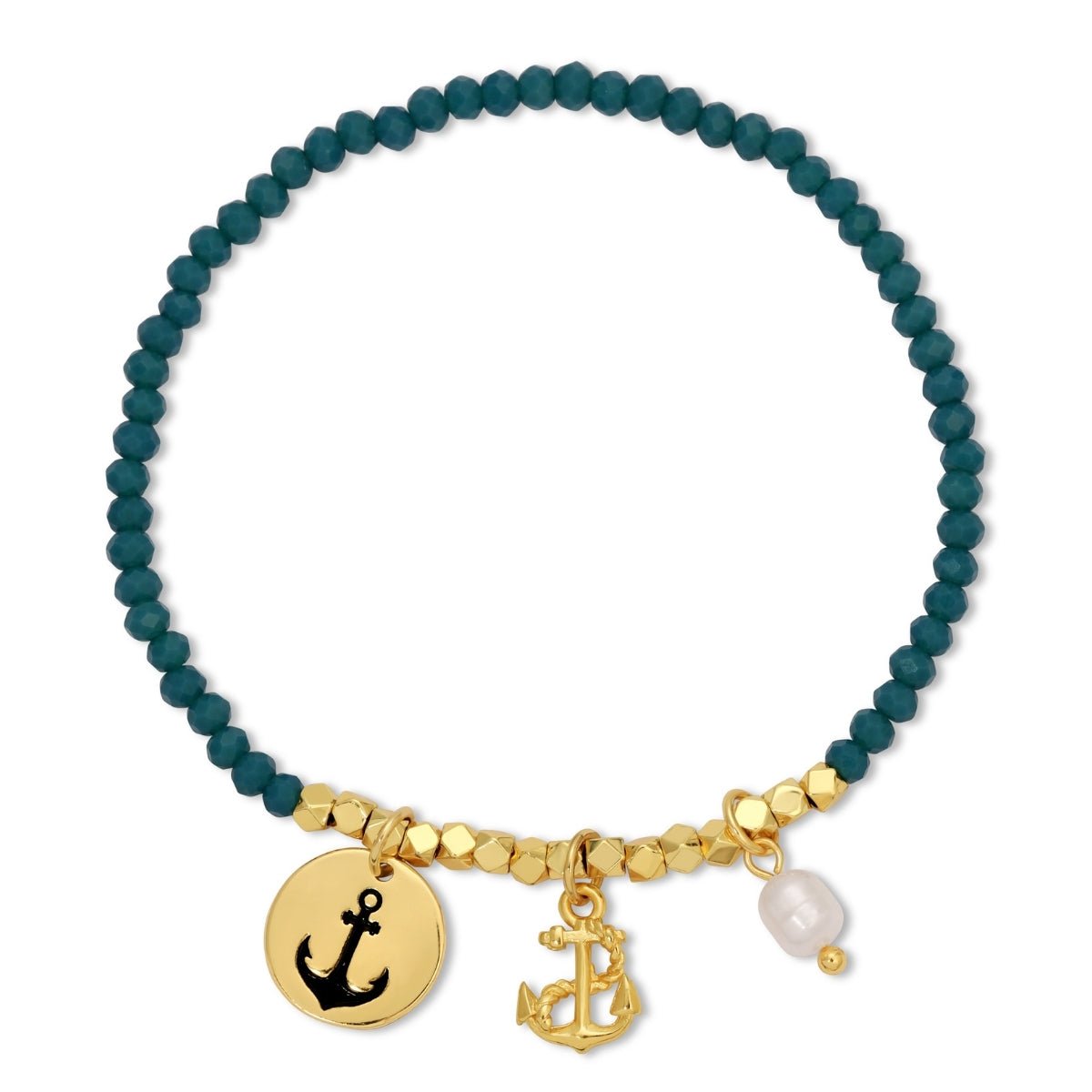 Anchor Stretch Charm Bracelet - Splendid Iris