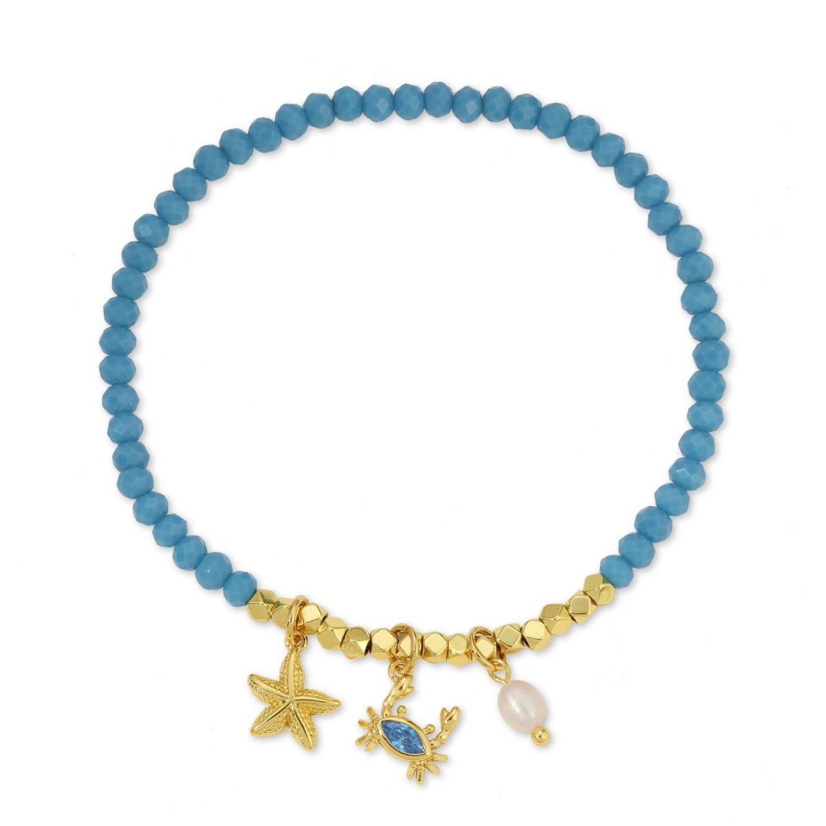 Blue Crab Stretch Charm Bracelet - Splendid Iris