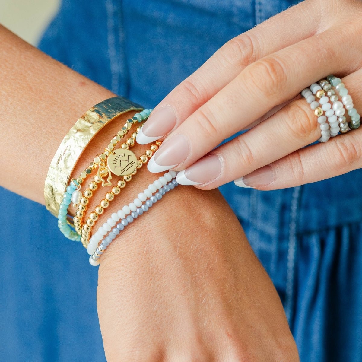 Gone Fishing Stretch Charm Bracelet - Splendid Iris