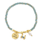 Oh Crab! Blue Crab Stretch Charm Bracelet - Splendid Iris