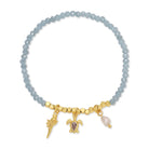 Turtle and Shell Stretch Charm Bracelet - Splendid Iris
