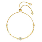 Delicate Evil Eye Pulley Bracelet - Splendid Iris
