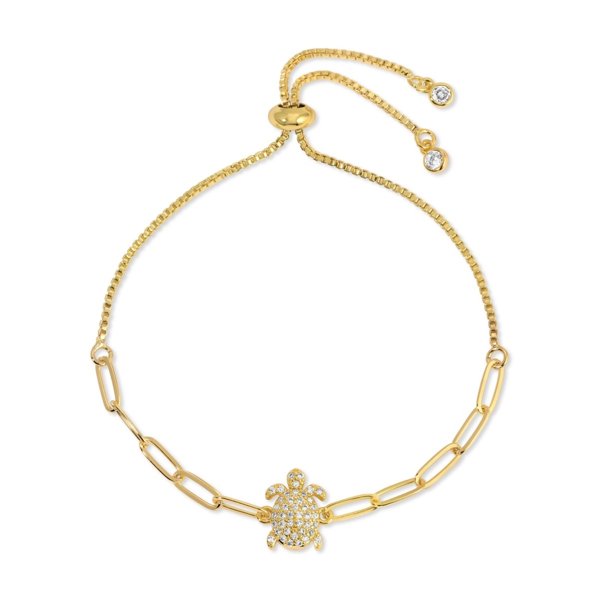 Coastal Pavé Turtle Pulley Bracelet - Splendid Iris
