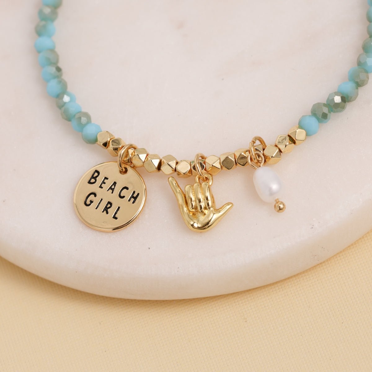 Beach Girl Hang Loose Charm Bracelet - Splendid Iris