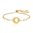 The Pure Heart Gilded Cut-Out Pulley Bracelet - Splendid Iris