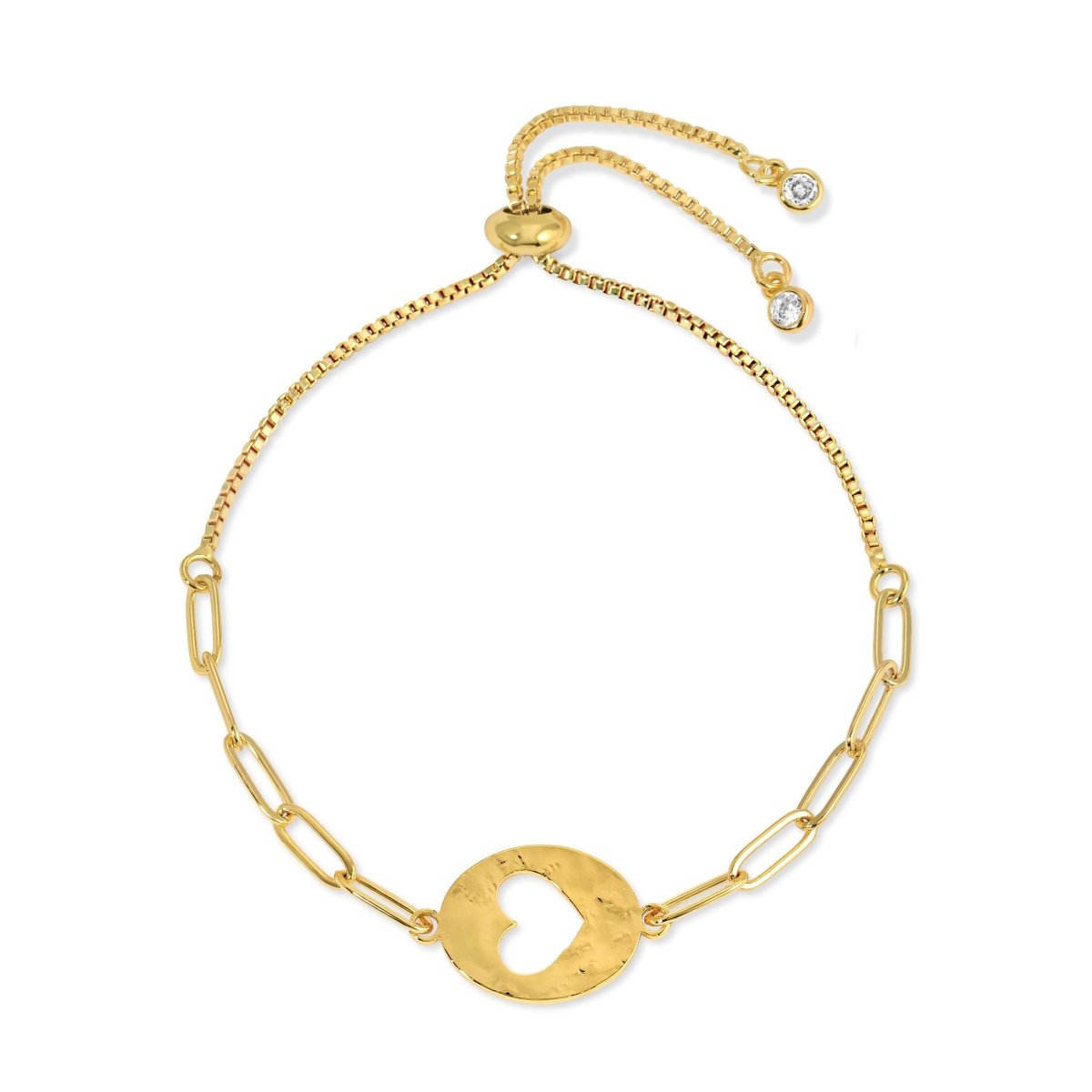 The Pure Heart Gilded Cut-Out Pulley Bracelet - Splendid Iris