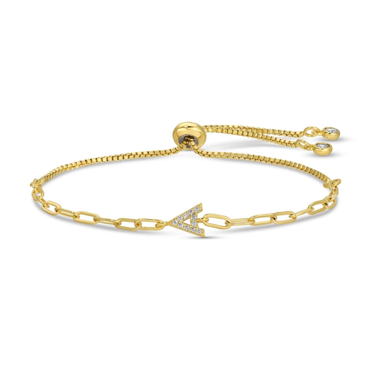 Pavé Initial Pulley Bracelet - Splendid Iris