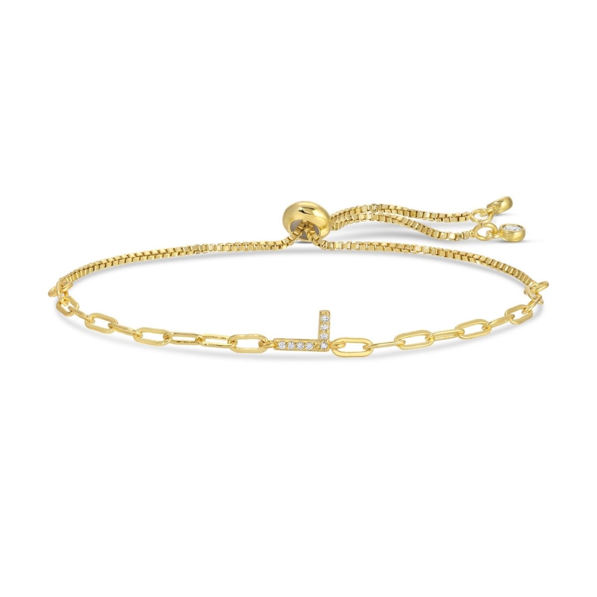 Pavé Initial Pulley Bracelet - Splendid Iris