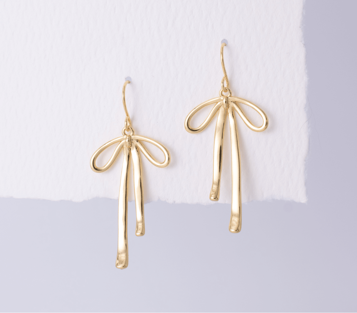 Fabulously Perfect Flowy Bow Earrings - Splendid Iris